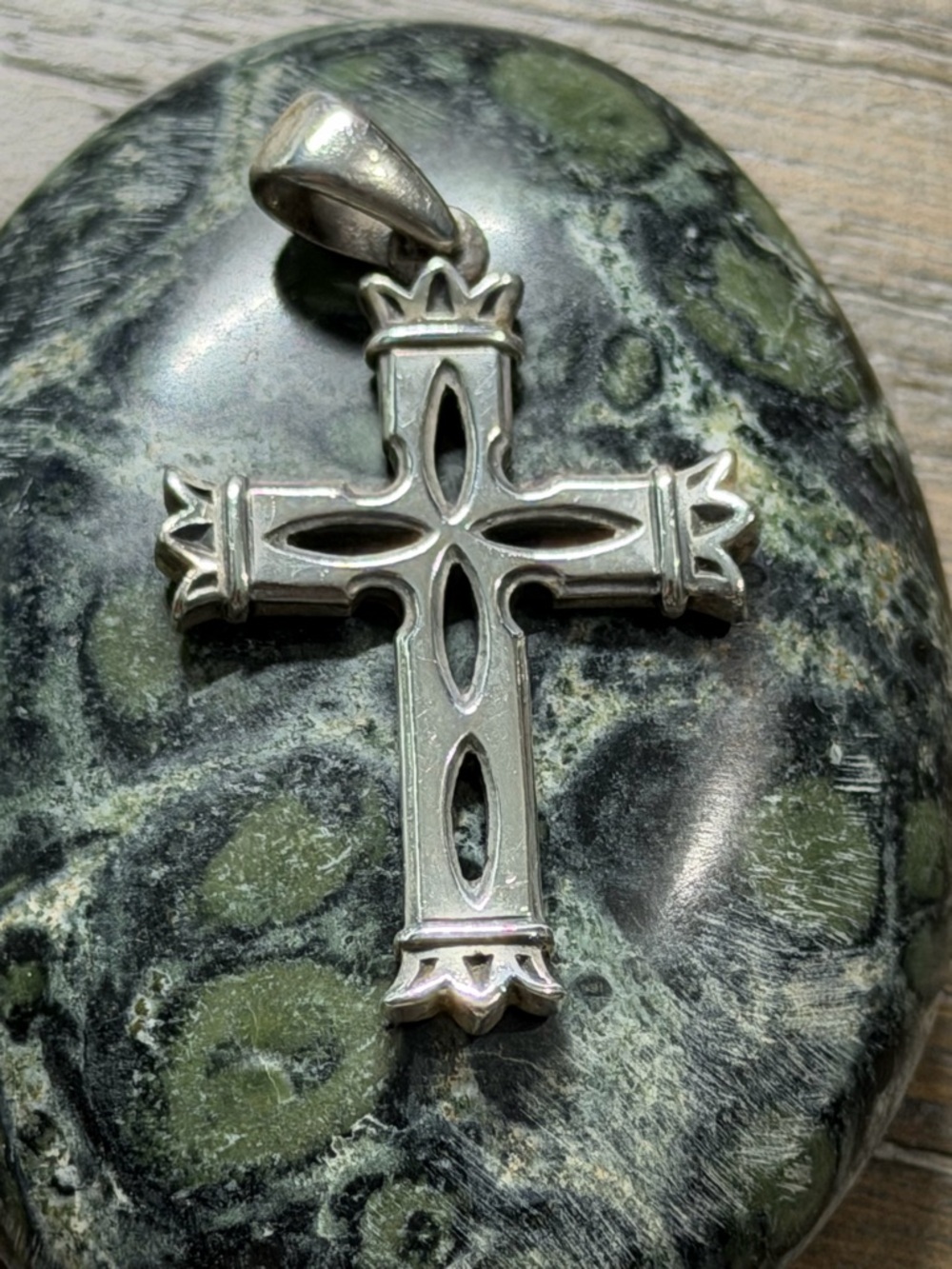 James Avery Crown Sterling Silver Cross Pendant